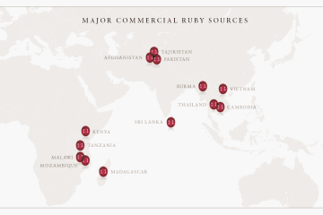Đá Ruby phân bố ở đâu trên thế giới?