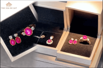 Bộ trang sức Ngọc Tỷ Nghệ An Ruby sao cực hiếm siêu phẩm đỉnh cao đẳng cấp Bộ trang sức Ngọc Tỷ Nghệ An Ruby sao cực hiếm siêu phẩm đỉnh cao đẳng cấp