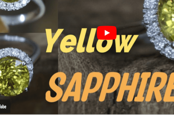 Nhẫn Nữ Sapphire Vàng Rực Lửa bằng Vàng Trắng 14k Nhẫn Nữ Sapphire Vàng Rực Lửa bằng Vàng Trắng 14k