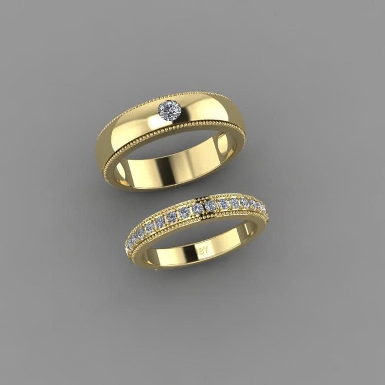 Nhẫn cưới kim cương IRuby - IRNC001