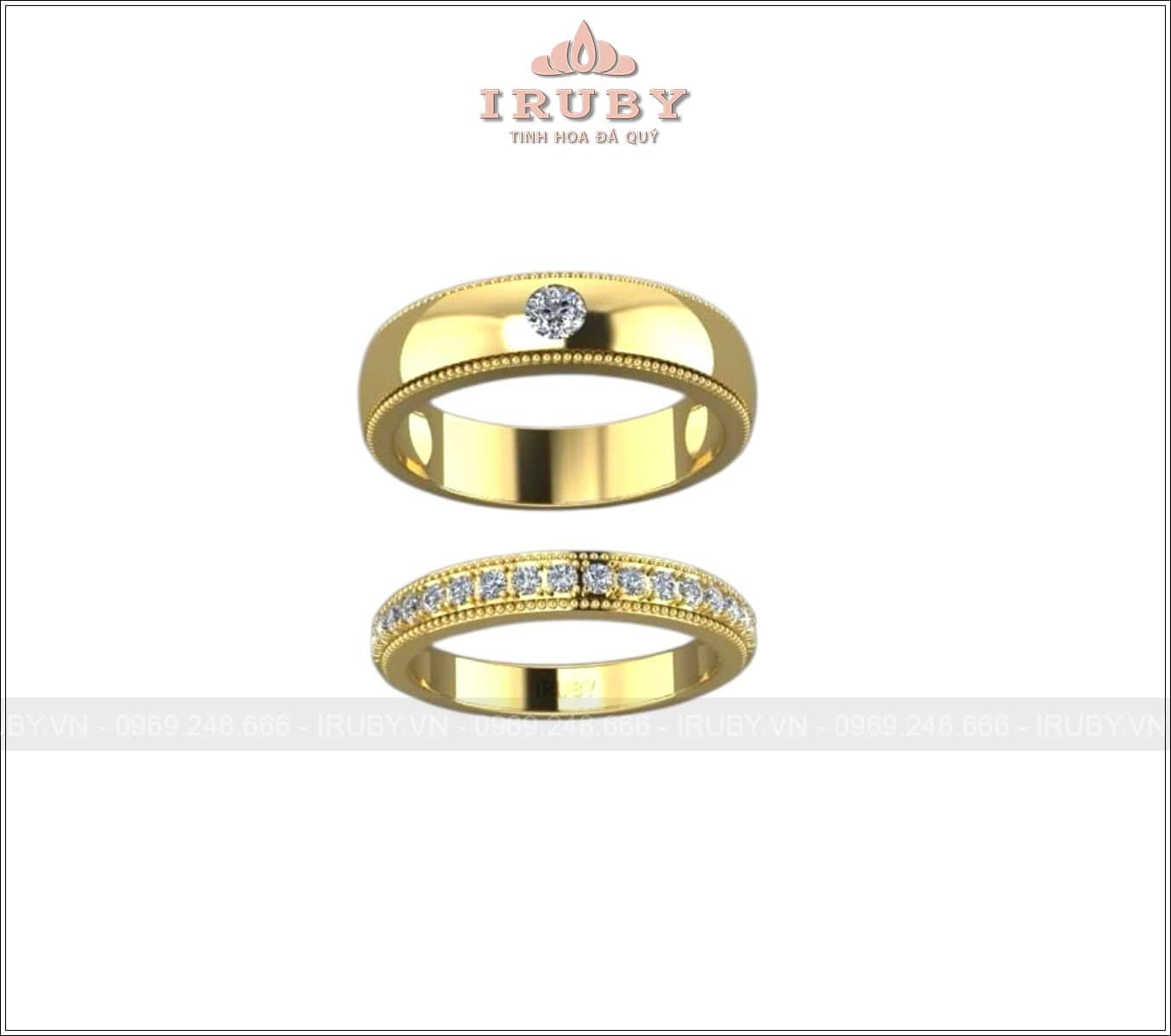 Nhẫn cưới kim cương IRuby – IRNC001