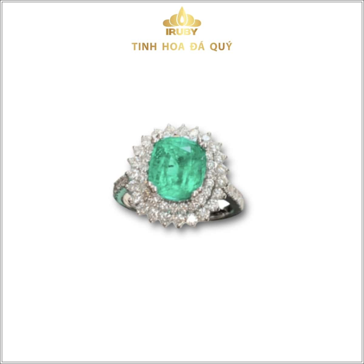 Nhẫn nữ Ngọc Lục Bảo Colombia full kim cương 2ct – IREM 220620
