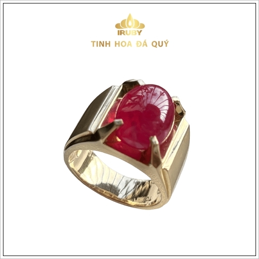 Nhẫn Nam Ruby Lục Yên chất kính trong mẫu đơn giản – IR2206104