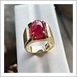 Nhẫn Nam Ruby Lục Yên chất kính trong hình 1