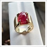 Nhẫn Nam Ruby Lục Yên chất kính trong mẫu đơn giản – IR2206104