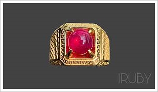 Nhẫn Nam ruby Lục Yên huyết kính hình ảnh 3