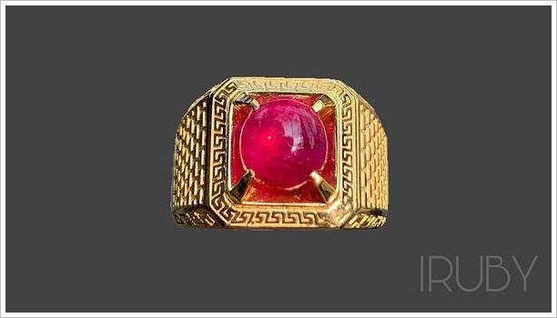 Nhẫn Nam ruby Lục Yên huyết kính hình ảnh 3