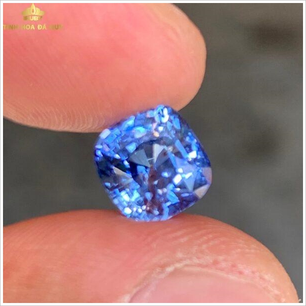 Đá sapphire xanh lam, blue sáng tự nhiên chiếu bung 4.3ct hình ảnh 5