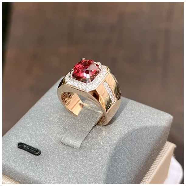 Nhẫn Nam spinel đỏ Lục Yên hình ảnh 4