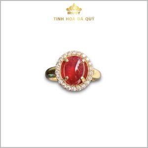 Nhẫn nữ gắn đá ruby lục yên đỏ huyết 2,8ct - IR220728 hình ảnh