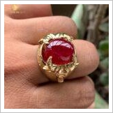 Nhẫn nam Ruby huyết kính – Trâu Hoàng Đế – IR220714