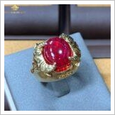 Nhẫn nam Ruby huyết kính – Trâu Hoàng Đế – IR220714