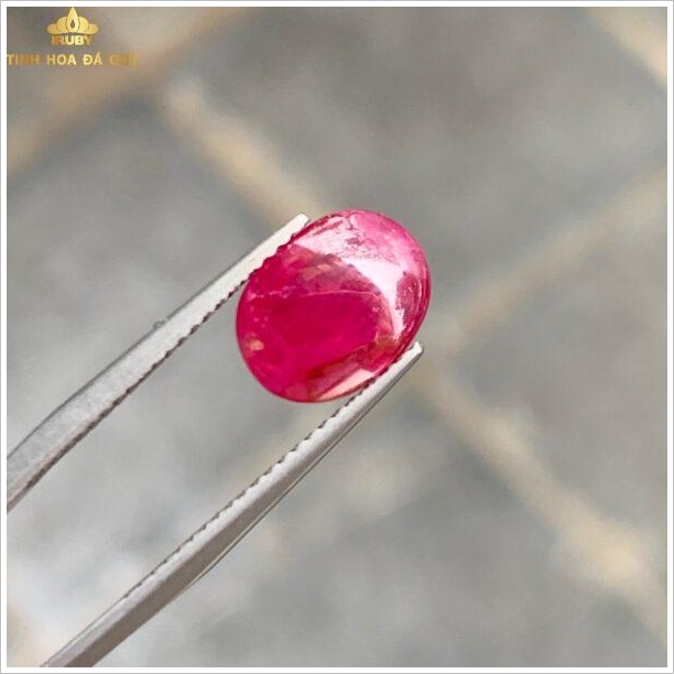 Đá ruby tự nhiên đỏ kính chân lửa mạnh 4.3ct hình ảnh 1