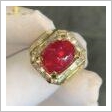 nhẫn nam đá ruby huyết bồ câu huyết kính Thịnh Vượng 6.8ct hình ảnh 4