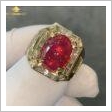 nhẫn nam đá ruby huyết bồ câu huyết kính Thịnh Vượng 6.8ct hình ảnh 5