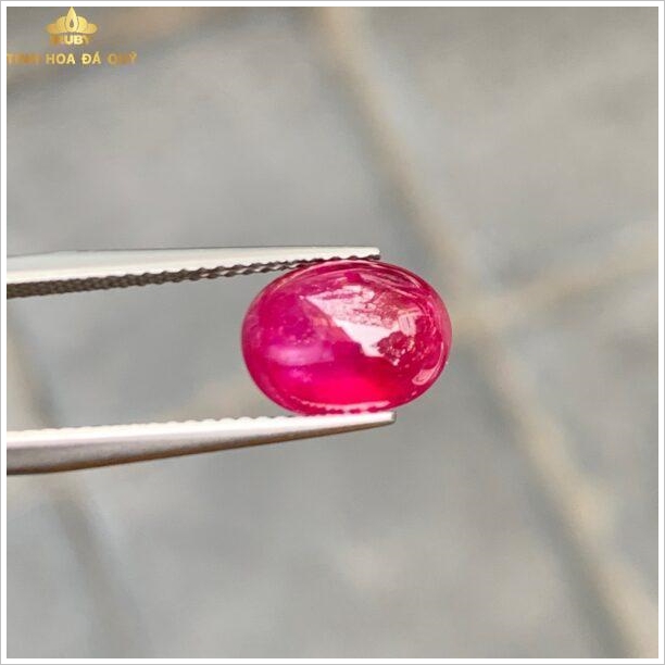 Đá ruby tự nhiên đỏ kính chân lửa mạnh 4.3ct hình ảnh 3