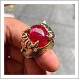 Nhẫn nam Ruby huyết kính - Trâu Hoàng Đế hình ảnh 4