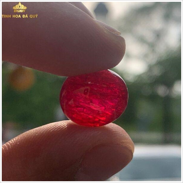 Ruby Lục Yên tự nhiên nguyên bản dáng Cabochon