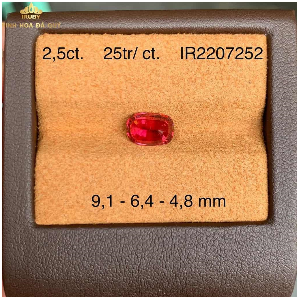 Viên Spinel đỏ Lục Yên màu đẹp rực rỡ hiếm có 2,5ct - IRSI 2207252 hình ảnh 6