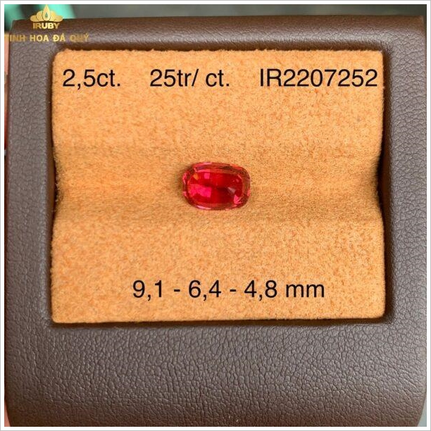 Đá spinel đỏ Lục Yên màu đẹp rực rỡ 2,5ct hình ảnh 6