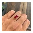 Đôi hoa tai Ruby huyết kính 3.25ct hình ảnh 2