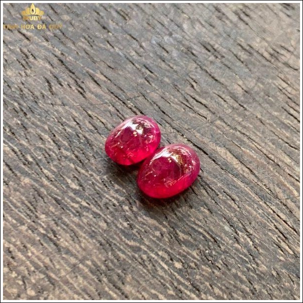 Đôi hoa tai Ruby huyết kính 3.25ct hình ảnh 4