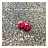 Đôi đá Ruby huyết kính 3,25ct – IRRB 2209325