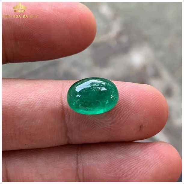 Đá Emerald Cabachon chất lượng cao 6,3ct hình ảnh 2