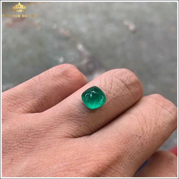 đá Emerald Suggerloaf Cabachon hình ảnh 1