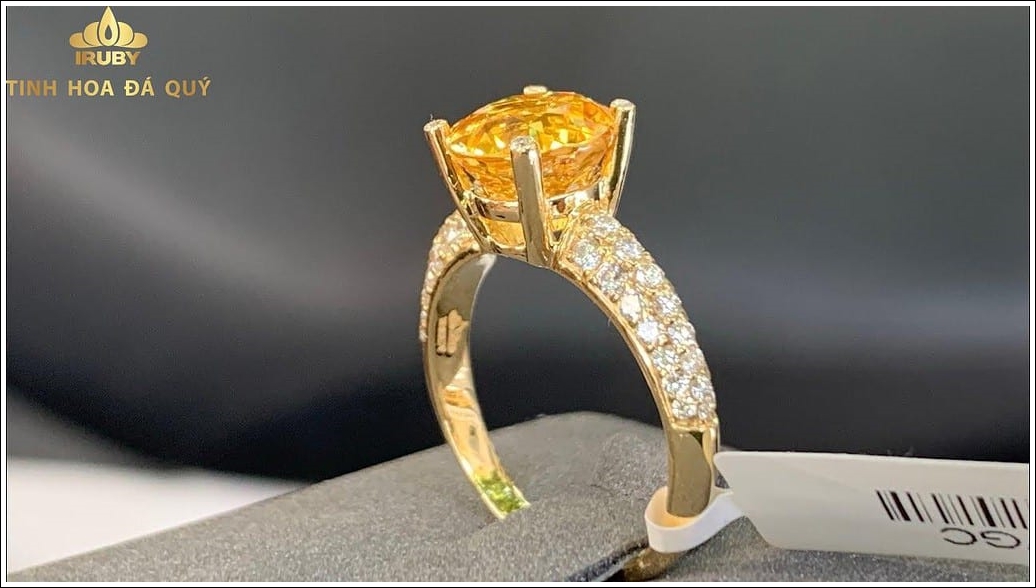 Nhẫn nữ Sapphire vàng cho mệnh kim may mắn thịnh vượng 