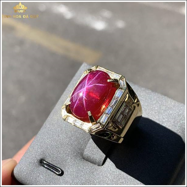 Nhẫn nam Ruby sao huyết kính siêu hiếm size to.