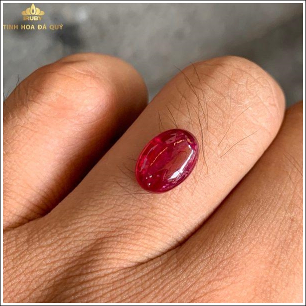 Đá Ruby đỏ huyết kính đẹp rực rỡ 3,7ct hình ảnh 5