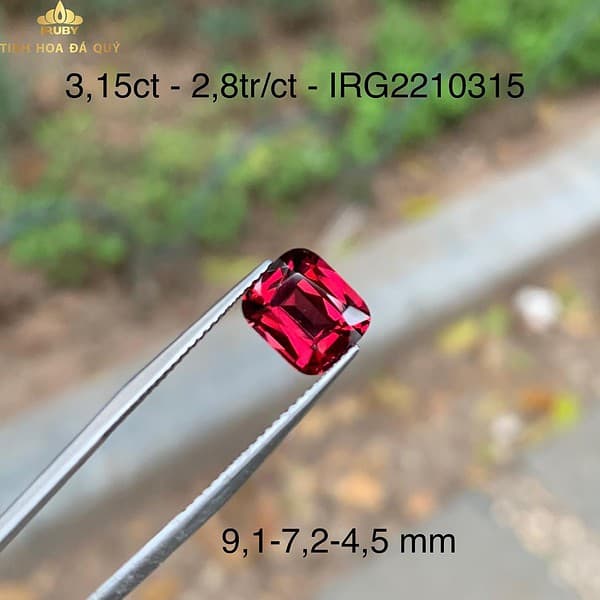 Rhodoite Garnet đỏ tiêu chuẩn quốc tế 3,15ct hình ảnh 6