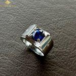 Nhẫn nam Sapphire blue 2,4ct, mẫu văn phòng – 221024