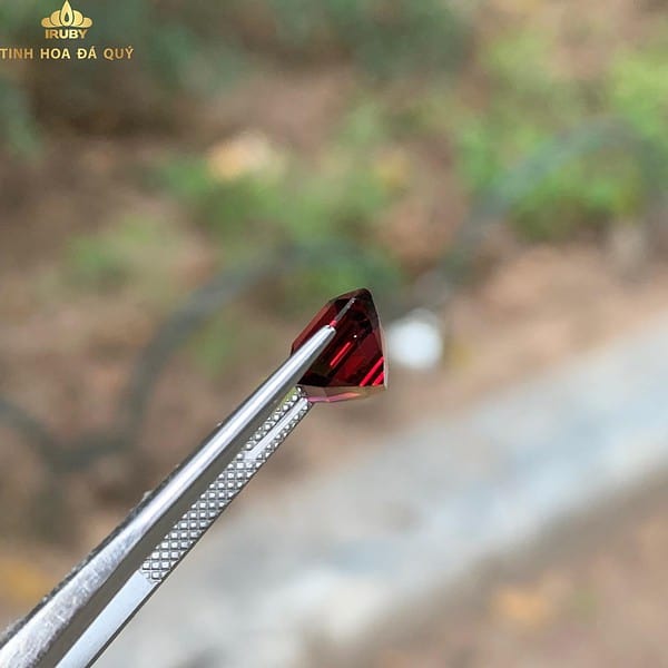 Đá Rhodolite Garnet đỏ Bagguette đẹp 3,65ct hình ảnh 5