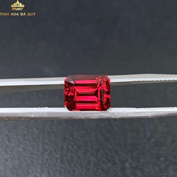 Đá Rhodolite Garnet đỏ Bagguette đẹp 3,65ct hình ảnh 2