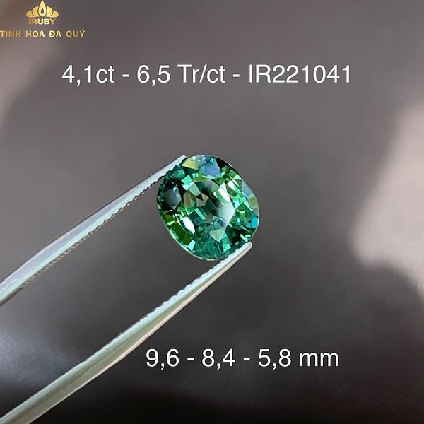 Đá Sapphire xanh chuối sáng bung 4,1ct hình ảnh 4