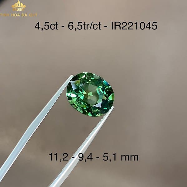 Đá Sapphire xanh lục - xanh chuối 4,5 ct hình ảnh 2