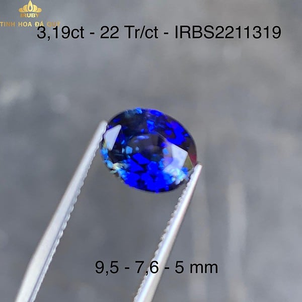 Đá Sapphire xanh lam hoàng gia 3,19ct hình ảnh 3