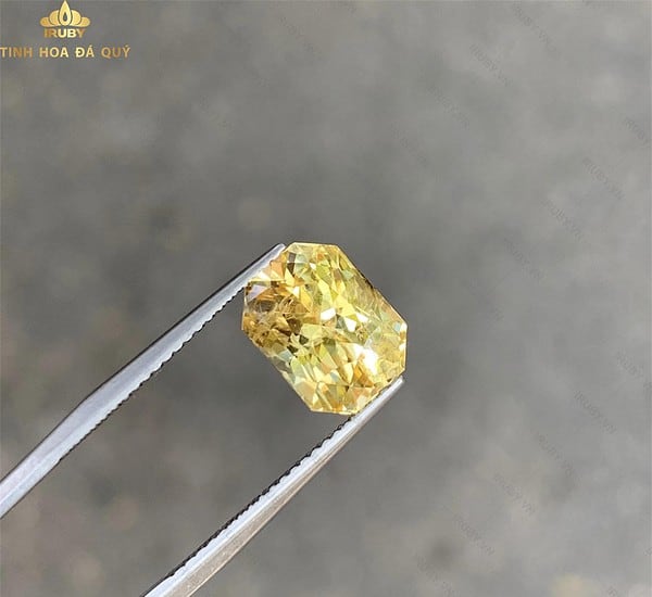 Đá Sapphire vàng không nhiệt 5,15ct hình ảnh 4