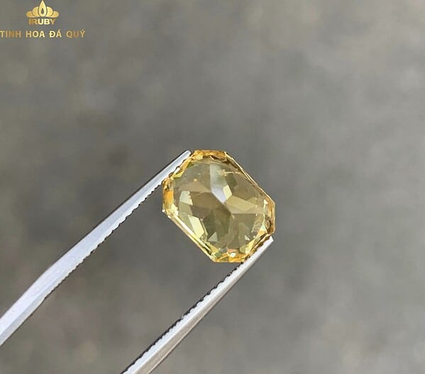 Đá Sapphire vàng không nhiệt 5,15ct hình ảnh 5