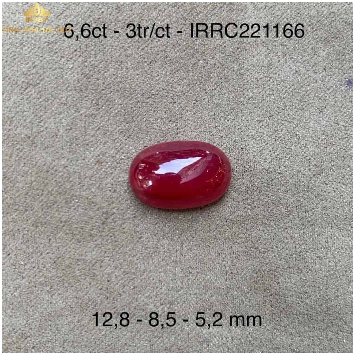 Viên Ruby tự nhiên màu đỏ đẹp 6,6ct - IRRC 221166 hình ảnh 