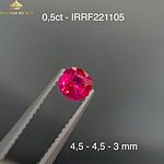 Viên Ruby facet đẹp tiêu chuẩn 0,5ct – IRRF 221105