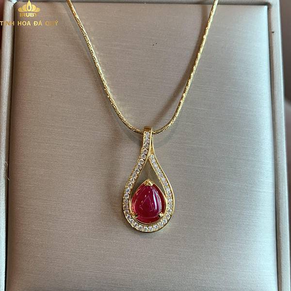 Mặt dây Ruby mẫu giọt nước – IRRC 221218