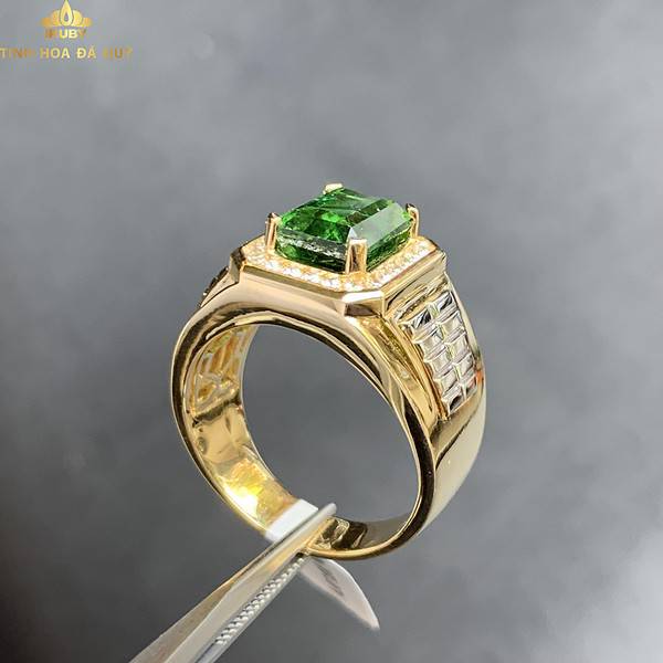 Nhẫn nam tourmaline xanh cực đẹp