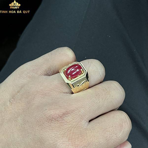 Nhẫn nam ruby vàng 18k