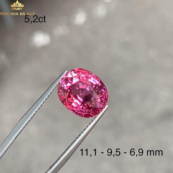 Đá Spinel Hồng Lục Yên chiếu đẹp 5,2ct hình ảnh 2