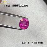 Viên Ruby facet Lục Yên đỏ Hồng 1,6ct – IRRF 230216