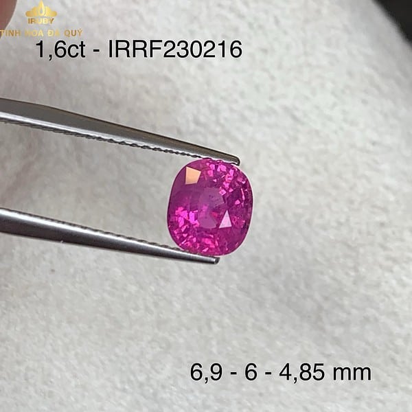 Đá Ruby Facet Lục Yên đỏ Hồng 1,6ct hình ảnh 5