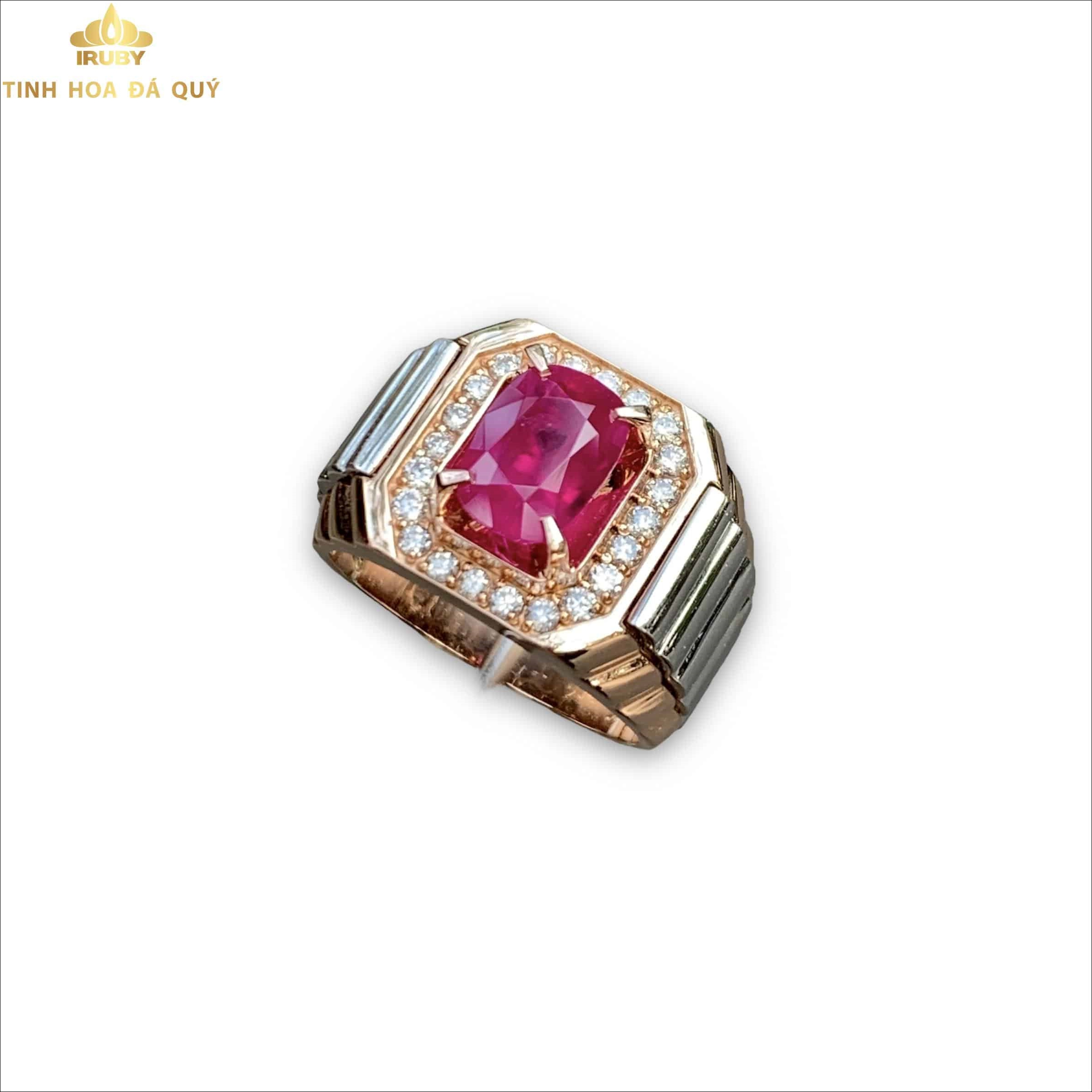 Nhẫn nam Ruby facet 2,8ct - IRRF 230128